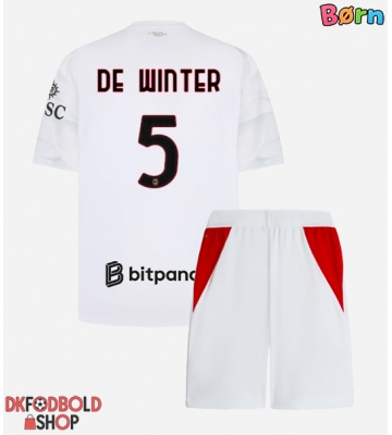 AC Milan Koni De Winter #5 Udebanesæt Børn 2026-27 Kort ærmer (+ korte bukser)